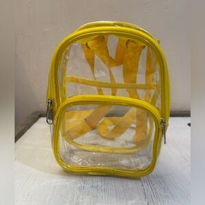 Clear stadium transparent Backpack Yellow